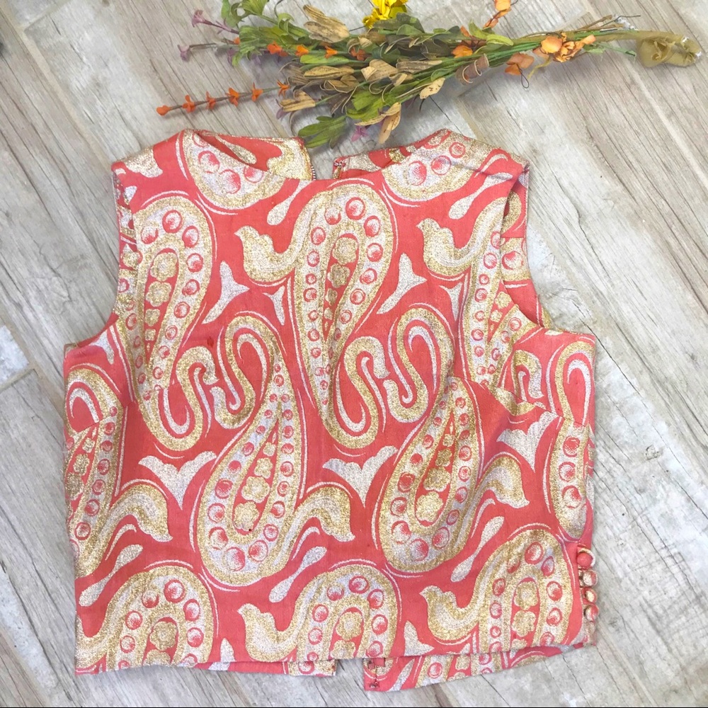 Vintage 1950’s Metallic Thread Embellished Vest
